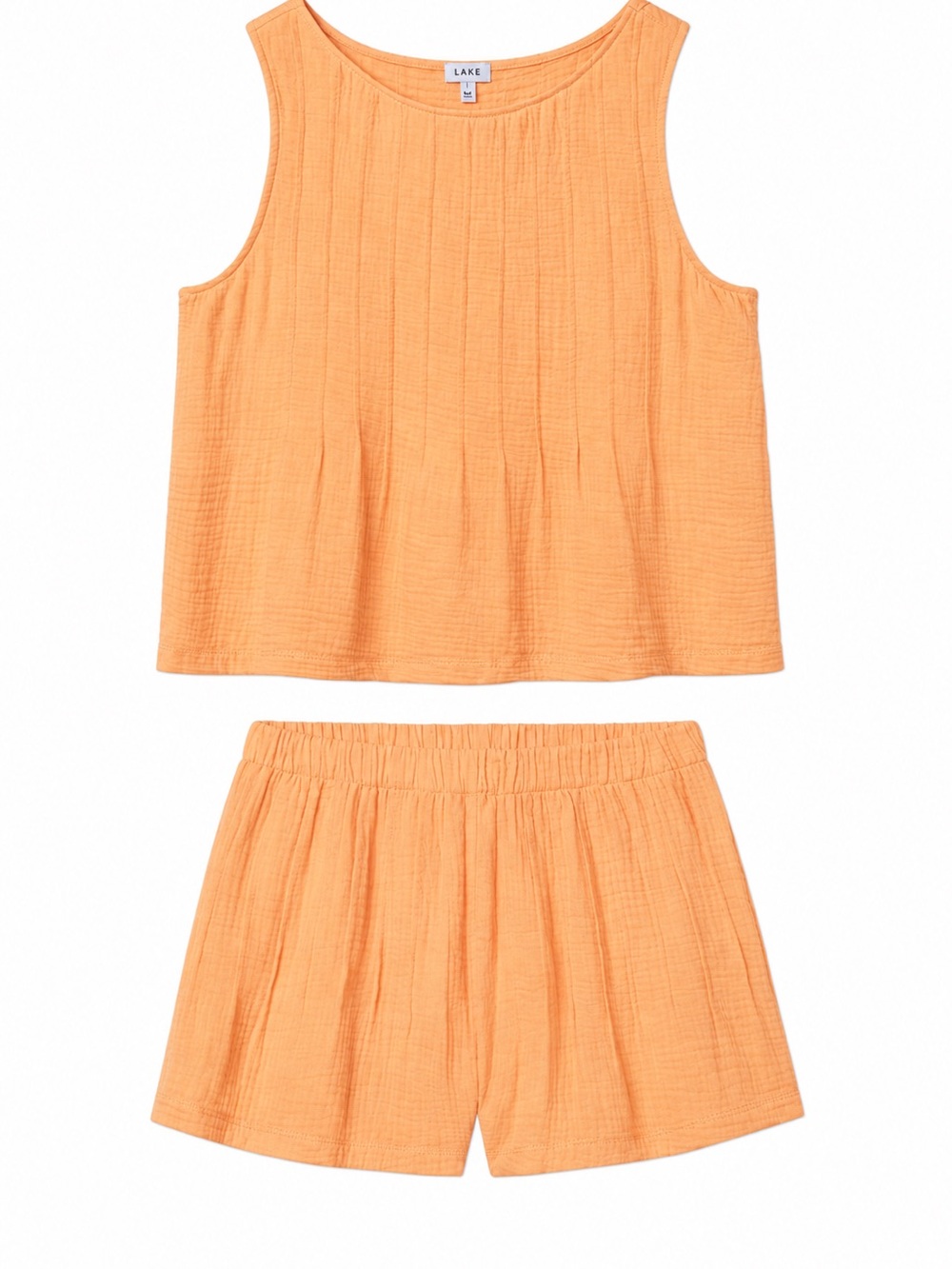 LAKE Monaco Shorts Set in Marigold Gauze